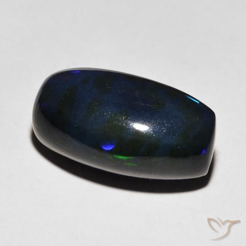 4.60ct Natural Multicolor Black Opal, Cushion, Opaque
