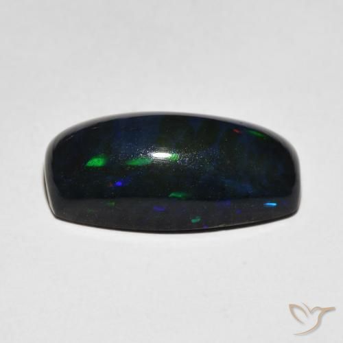 Black Opal Gemstone in 16.9 x 9.3 mm Size for Sale, Black Opal Stone in Multicolor Color