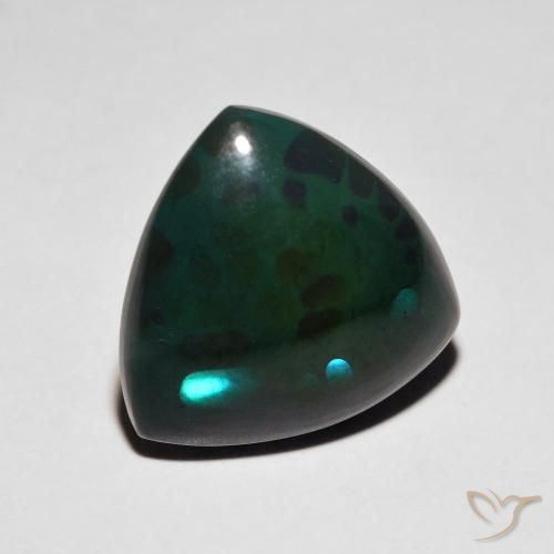 3.74 ct Multicolor Black Opal Stone, Natural Black Opal in Trillion Cabochon Shape for Sale