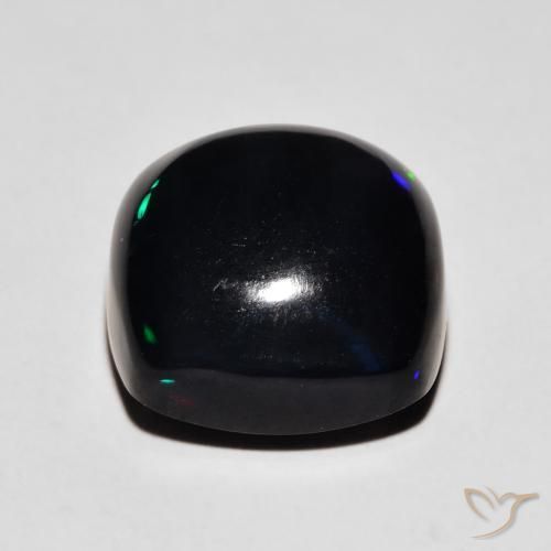 Black Opal Gemstone in 12 x 12 mm (calibrated) Size for Sale, Black Opal Stone in Multicolor Color