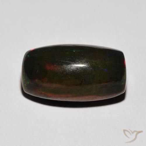 3.38ct Natural Multicolor Black Opal, Cushion, Opaque
