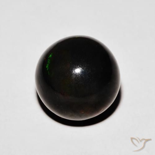 5.66 ct Multicolor Black Opal Stone, Natural Black Opal in Ball Shape for Sale