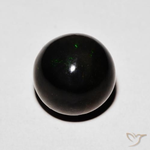 Black Opal Gemstone in 11 mm (calibrated) Size for Sale, Black Opal Stone in Multicolor Color