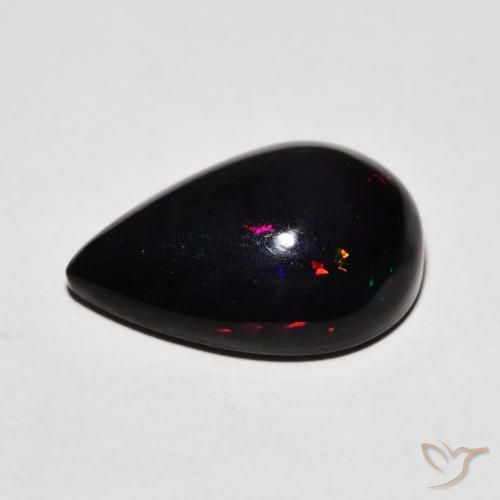 Black Opal Gemstone in 17.6 x 11.6 mm Size for Sale, Black Opal Stone in Multicolor Color