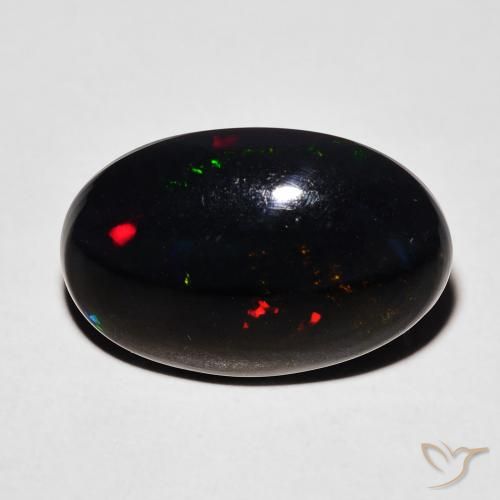 4.61ct Natural Multicolor Black Opal, Oval, Opaque