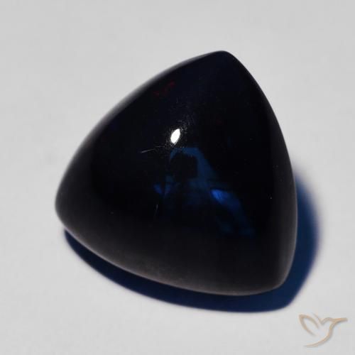 4.85 ct Multicolor Black Opal Stone, Natural Black Opal in Trillion Cabochon Shape for Sale