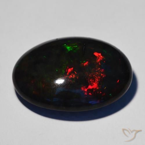 Black Opal Gemstone in 23.3 x 18 mm Size for Sale, Black Opal Stone in Multicolor Color