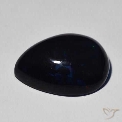Black Opal Gemstone in 18.7 x 13.8 mm Size for Sale, Black Opal Stone in Multicolor Color