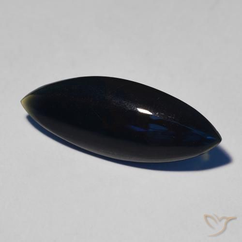 3.73 ct Multicolor Black Opal Stone, Natural Black Opal in Marquise Cabochon Shape for Sale