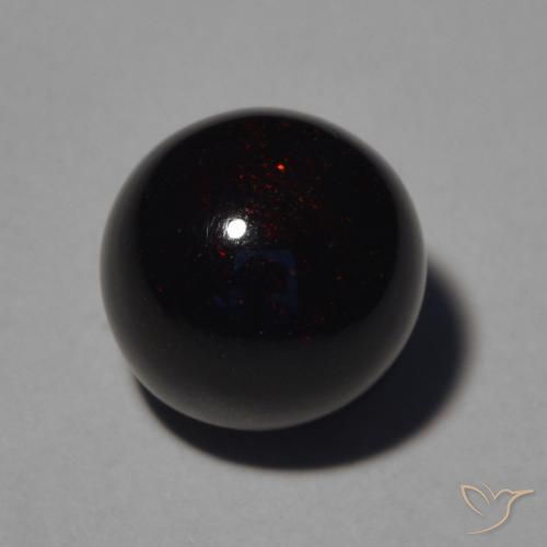 2.50 ct Multicolor Black Opal Stone, Natural Black Opal in Ball Shape for Sale