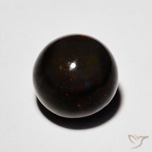 2.00 ct Multicolor Black Opal Stone, Natural Black Opal in Ball Shape for Sale