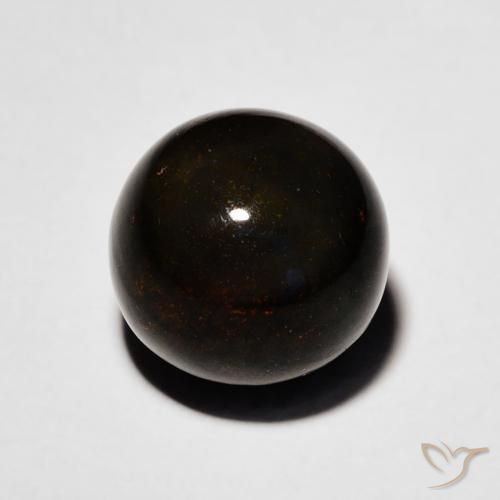 Black Opal Gemstone in 7.5 mm Size for Sale, Black Opal Stone in Multicolor Color