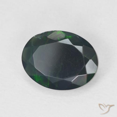 1.86 ct Multicolor Black Opal Stone, Natural Black Opal in Oval Facet Shape for Sale