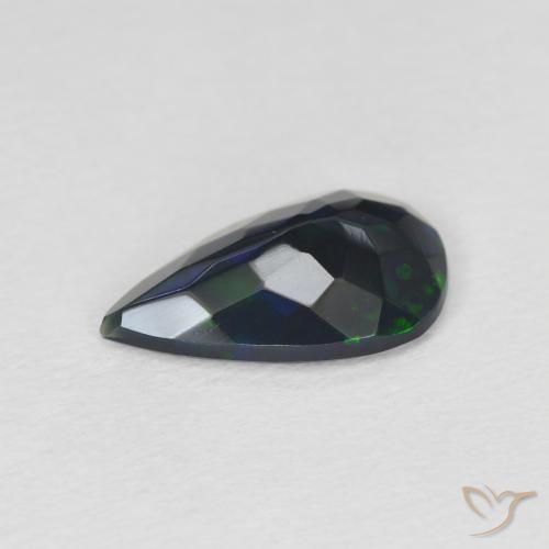 Black Opal Gemstone in 13 x 7.9 mm Size for Sale, Black Opal Stone in Multicolor Color
