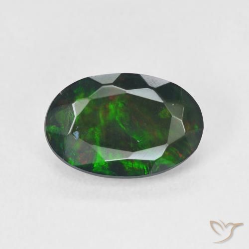 1.08ct Natural Multicolor Black Opal, Oval, Translucent