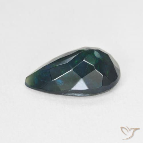 Black Opal Gemstone in 13.4 x 8.3 mm Size for Sale, Black Opal Stone in Multicolor Color