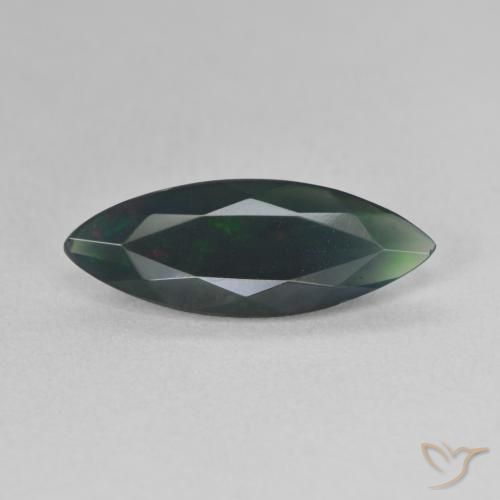 1.45 ct Marquise Cut Black Opal, 17.1 x 6.4 mm From Ethiopia, Photo A