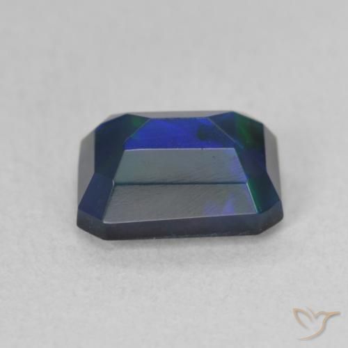 Black Opal Gemstone in 8 x 6 mm (calibrated) Size for Sale, Black Opal Stone in Multicolor Color