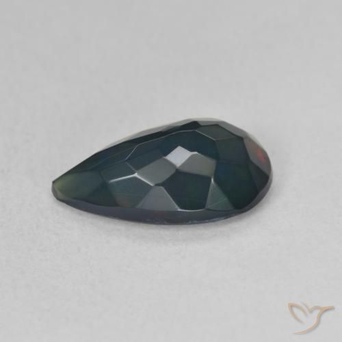Black Opal Gemstone in 11.8 x 7 mm Size for Sale, Black Opal Stone in Multicolor Color