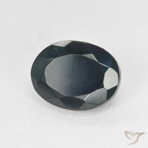 1.38 ct Multicolor Black Opal Stone, Natural Black Opal in Oval Facet Shape for Sale