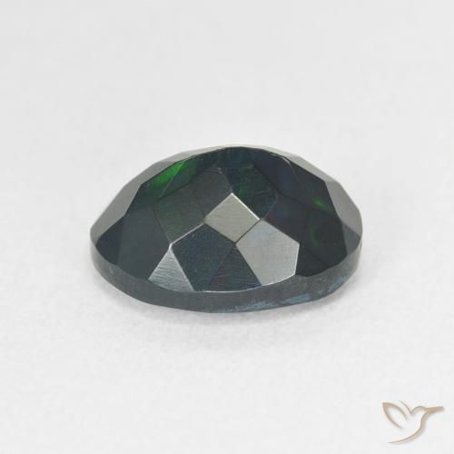 Black Opal Gemstone in 9.7 x 7.5 mm Size for Sale, Black Opal Stone in Multicolor Color