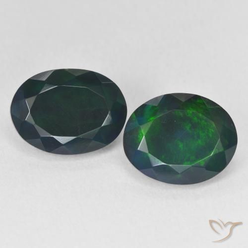3.88ctw Natural Multicolor Black Opal, Oval, Translucent