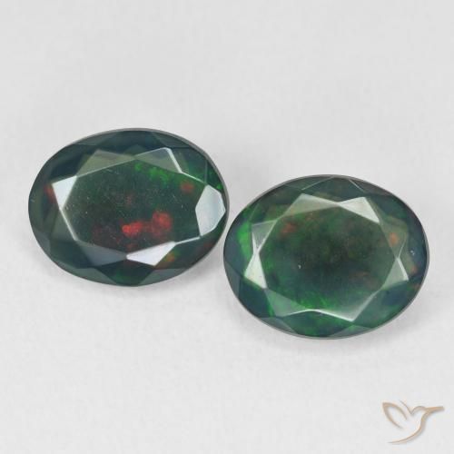 2.67ctw Natural Multicolor Black Opal, Oval, Translucent