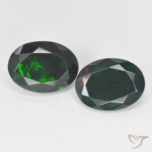 3.63ctw Natural Multicolor Black Opal, Oval, Translucent