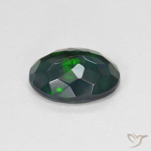 Black Opal Gemstone in 10 x 8 mm (calibrated) Size for Sale, Black Opal Stone in Multicolor Color