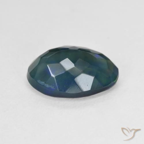 Black Opal Gemstone in 11.5 x 8.2 mm Size for Sale, Black Opal Stone in Multicolor Color