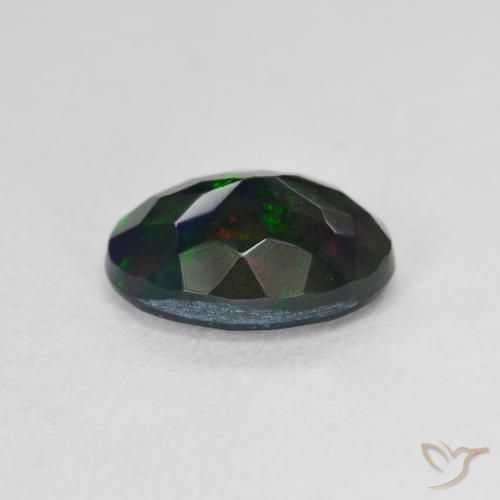 Black Opal Gemstone in 10.1 x 7.6 mm Size for Sale, Black Opal Stone in Multicolor Color