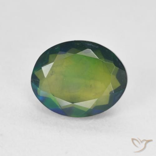 1.55ct Natural Multicolor Black Opal, Oval, Translucent