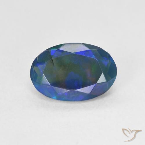 1.10ct Natural Multicolor Black Opal, Oval, Translucent