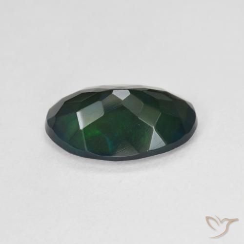 Black Opal Gemstone in 12 x 8 mm (calibrated) Size for Sale, Black Opal Stone in Multicolor Color