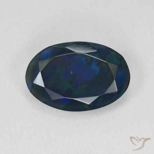 2.94ct Natural Multicolor Black Opal, Oval, Translucent