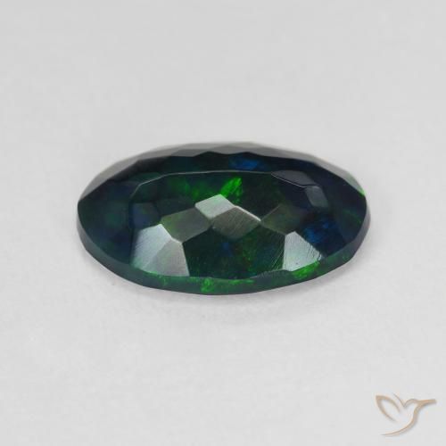 Black Opal Gemstone in 14 x 9 mm (calibrated) Size for Sale, Black Opal Stone in Multicolor Color