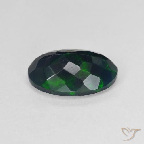 Black Opal Gemstone in 12.6 x 8.6 mm Size for Sale, Black Opal Stone in Multicolor Color
