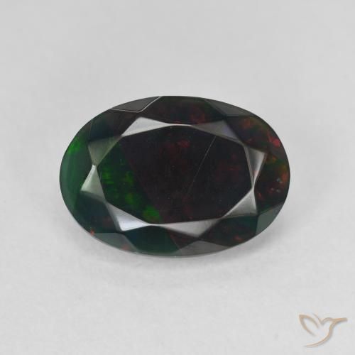 2.23ct Natural Multicolor Black Opal, Oval, Translucent