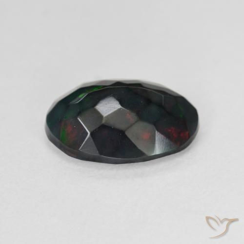 Black Opal Gemstone in 13 x 9 mm (calibrated) Size for Sale, Black Opal Stone in Multicolor Color