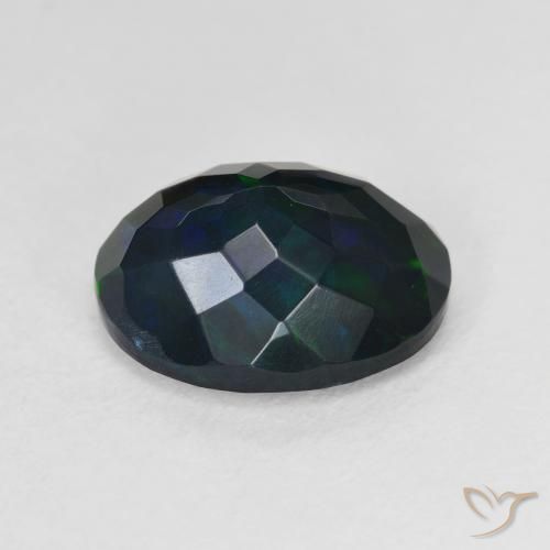 Black Opal Gemstone in 12.7 x 9.9 mm Size for Sale, Black Opal Stone in Multicolor Color