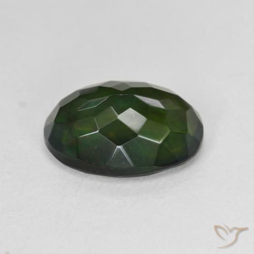 Black Opal Gemstone in 12.4 x 9.1 mm Size for Sale, Black Opal Stone in Multicolor Color