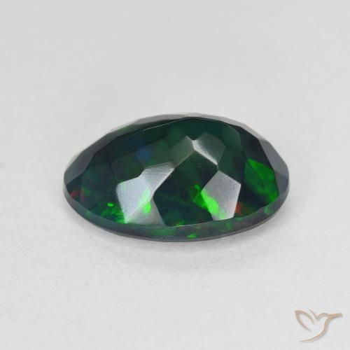 Black Opal Gemstone in 13 x 9 mm (calibrated) Size for Sale, Black Opal Stone in Multicolor Color