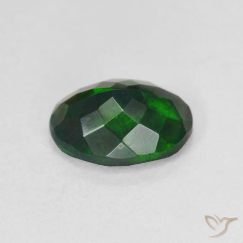 Black Opal Gemstone in 9.7 x 7.4 mm Size for Sale, Black Opal Stone in Multicolor Color
