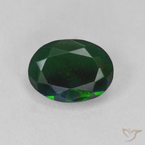 1.29ct Natural Multicolor Black Opal, Oval, Translucent