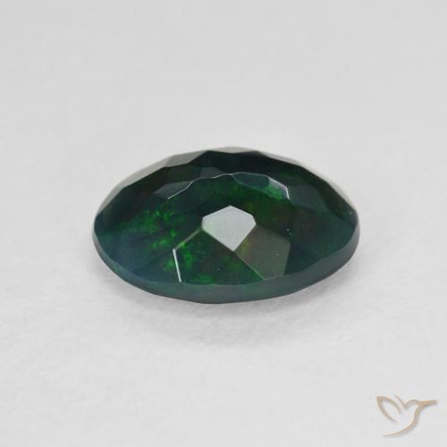 Black Opal Gemstone in 10.5 x 8.3 mm Size for Sale, Black Opal Stone in Multicolor Color