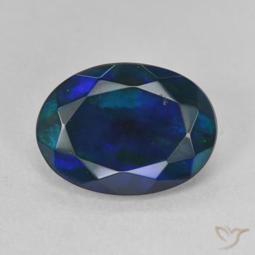 1.80ct Natural Multicolor Black Opal, Oval, Translucent
