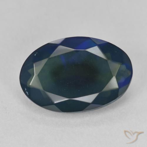1.75ct Natural Multicolor Black Opal, Oval, Translucent