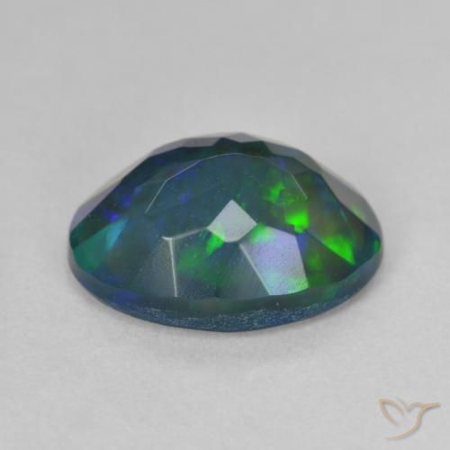 Black Opal Gemstone in 11.6 x 8.9 mm Size for Sale, Black Opal Stone in Multicolor Color