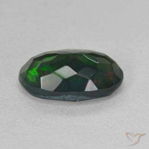 Black Opal Gemstone in 11.2 x 7.3 mm Size for Sale, Black Opal Stone in Multicolor Color