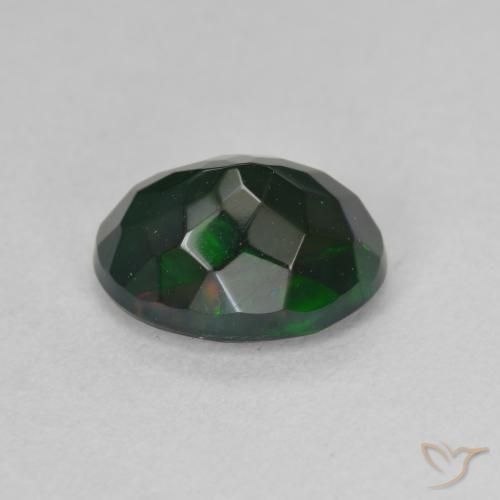 Black Opal Gemstone in 9 x 7 mm (calibrated) Size for Sale, Black Opal Stone in Multicolor Color
